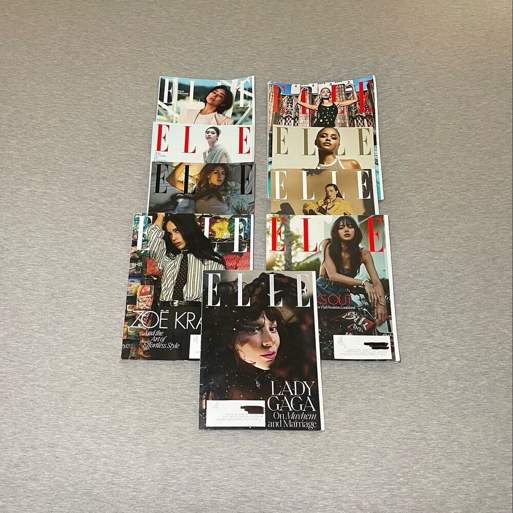 ELLE Magazine 2023, 2024, 2025 Collection 9 PCS. Set
